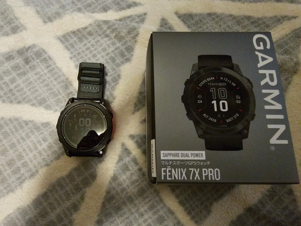 GARMIN fenix 7X Pro Sapphire Dual Power 中古 使用極少 長期保証有り