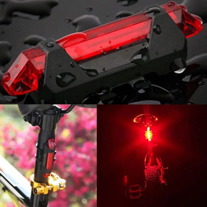 自転車用ライト　USB充電式LEDテールライトテールランプ【5個】簡易防水　耐水　雨_画像5