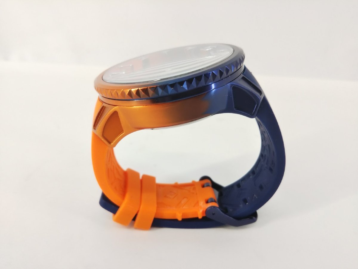 Tendence テンデンス TY146104 アルミニウム オレンジ×ネイビー文字盤 ディカラー 腕時計 電池交換済み