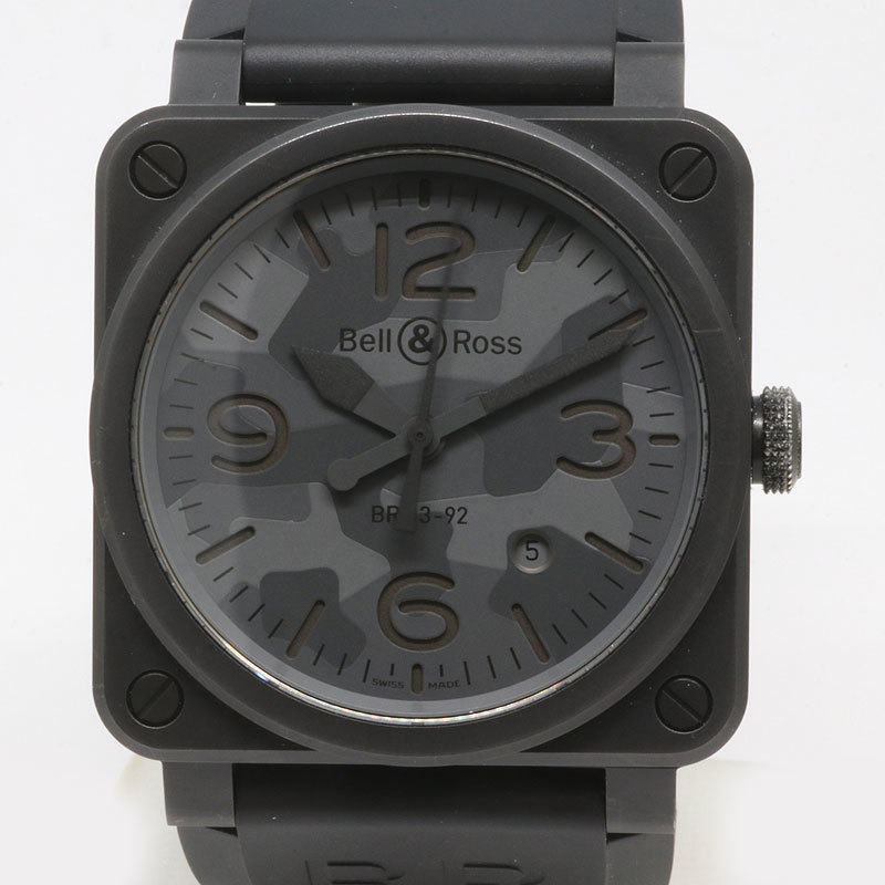 Bell & Ross ベル&ロス BR 03-92 BLACK CAMO ブラック カモフラージュ メンズ オートマチック 自動巻 腕時計 (質屋 藤千商店)