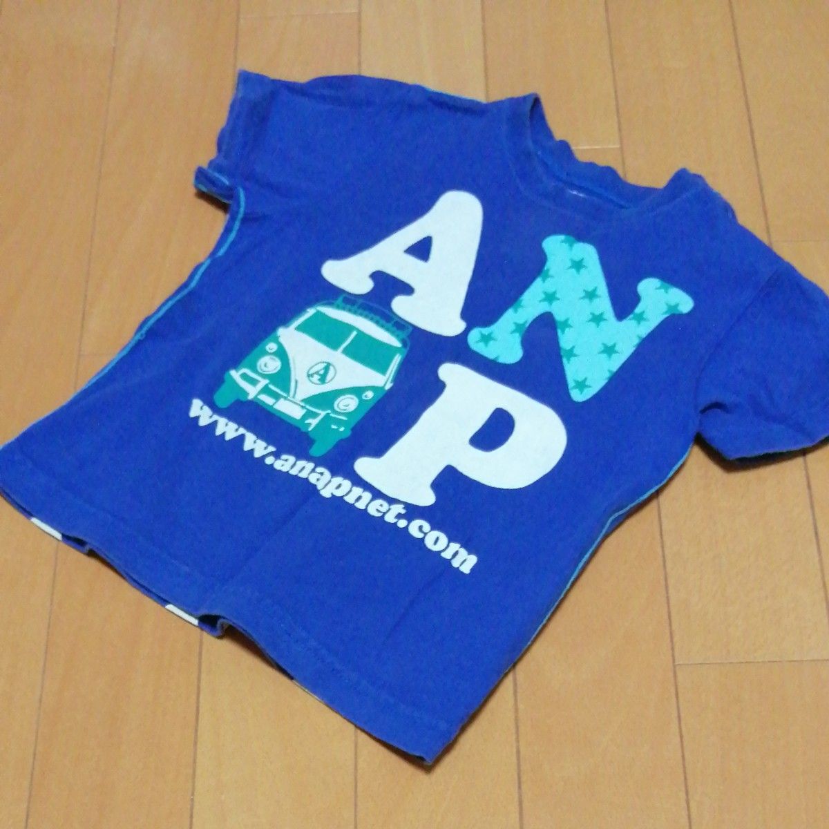 アナップキッズ★半袖Tシャツ　90cm　ANAP　カットソー　プリント　青色　