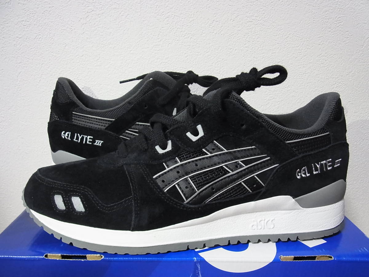 ASICS GEL LYTE Ⅲ 3 black 黒 28.5cm ゲルライト アシックス 新品 3 5 ブラック