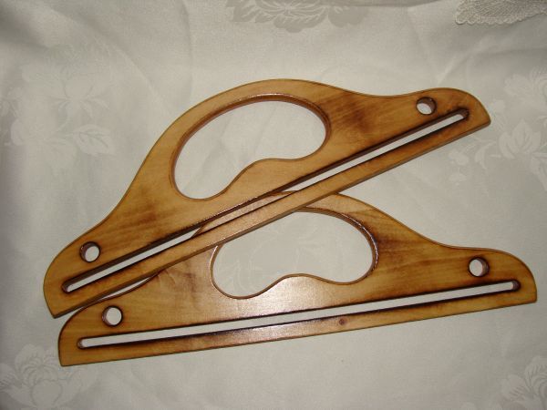 [ unused long-term keeping goods ] handicrafts supplies * wooden steering wheel bag . hand handle! ②li1