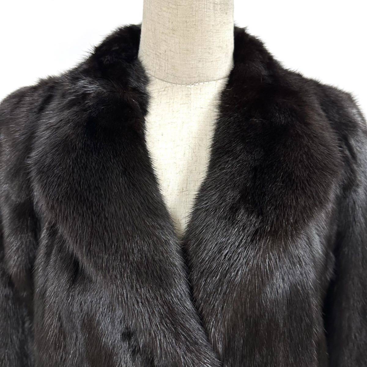 七福】fk2312 carven furs ロングコート デザインコート ミンクコート 