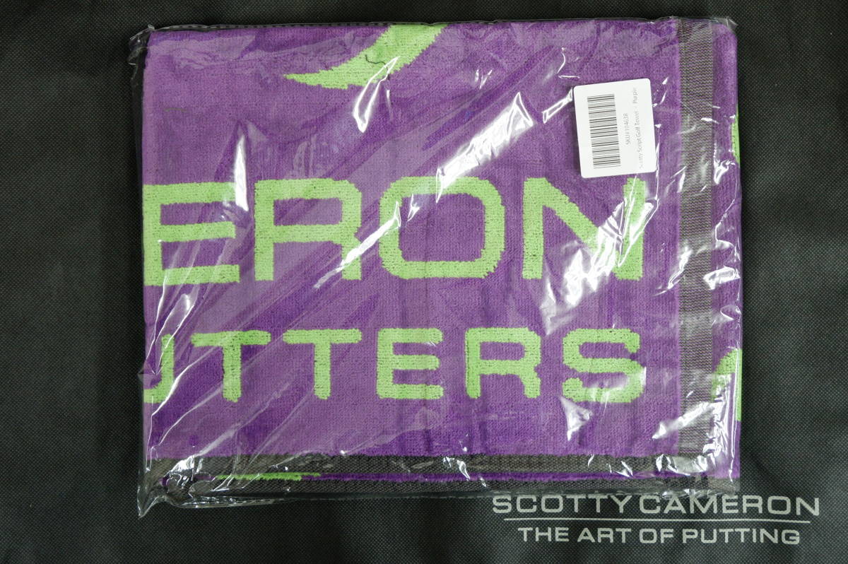 限定品 Scotty Cameron Towel - Scotty Script - Purple スコッティ キャメロン スコッティ・スクリプト タオル 新品_画像3