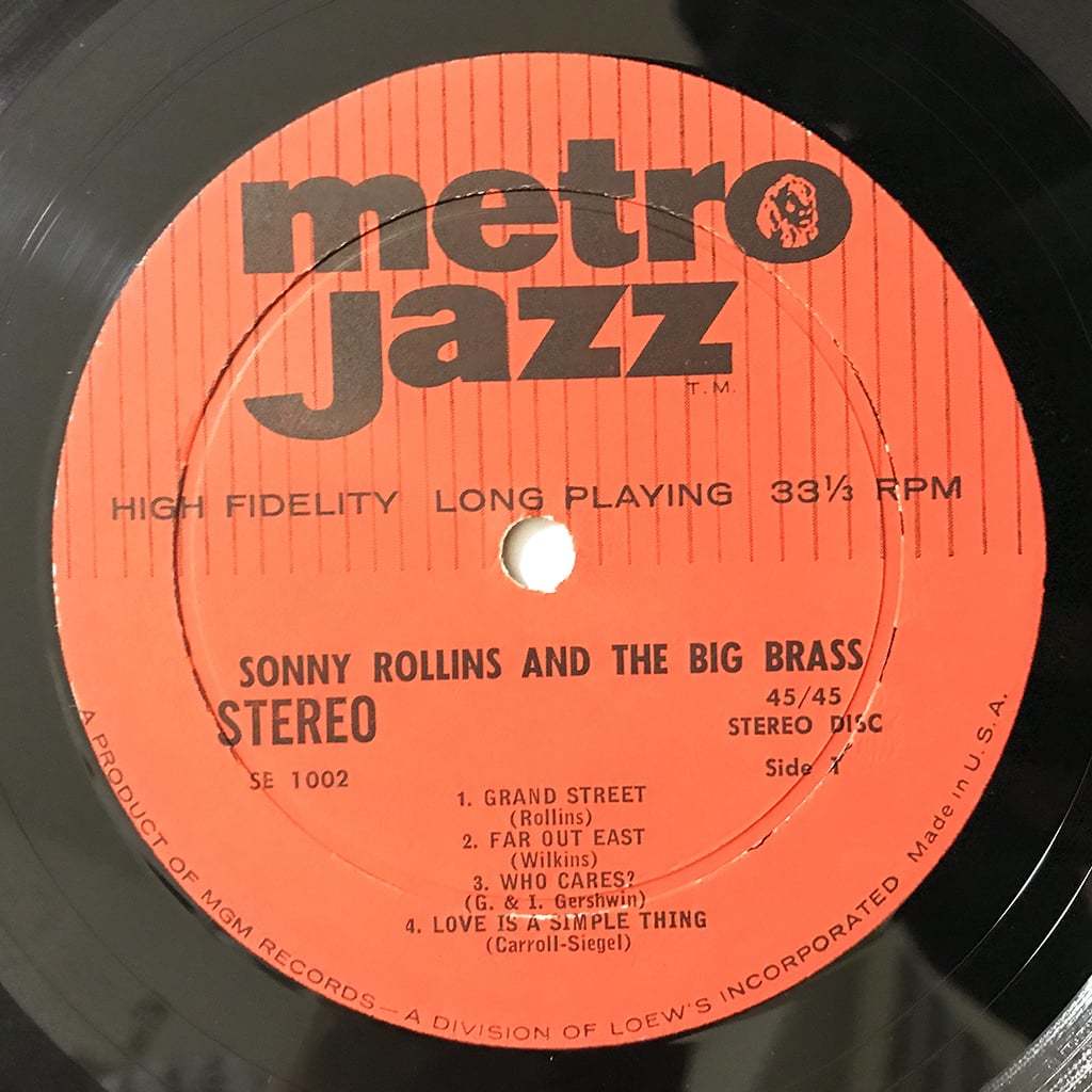 US ORIG LP■Sonny Rollins■Sonny Rollins And The Big Brass■Metrojazz アメリカ盤 オリジナル ステレオ【試聴できます】_画像5