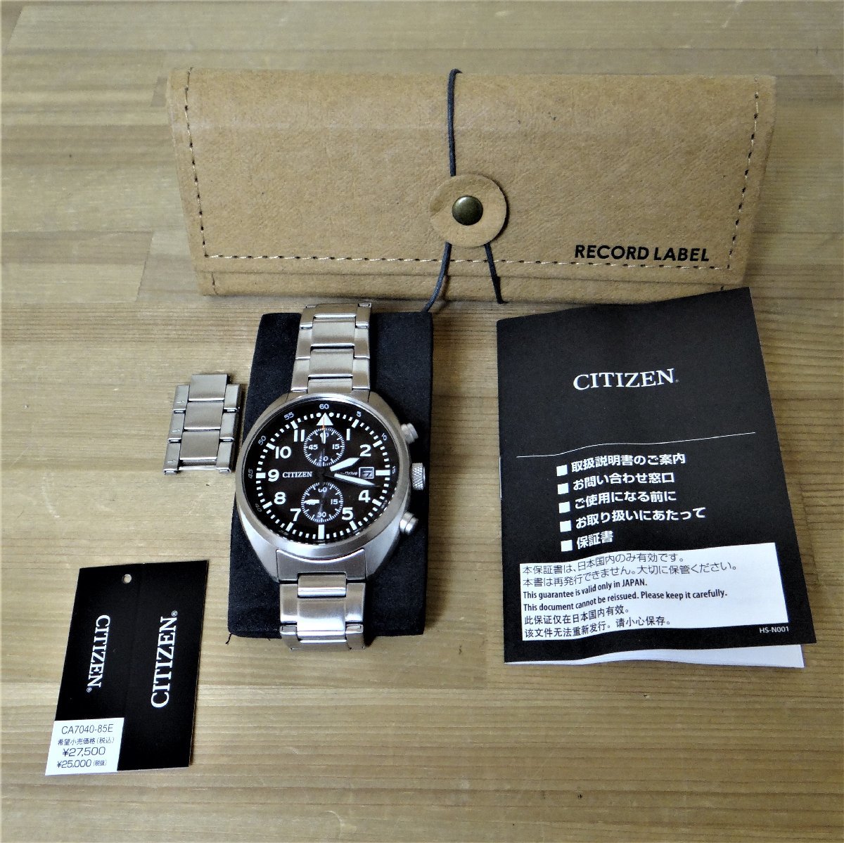 ◆ごえん堂◆極美品◆CITIZEN/シチズン RECORD LABEL◆CA7040-85E◆電波ソーラー◆6_画像1