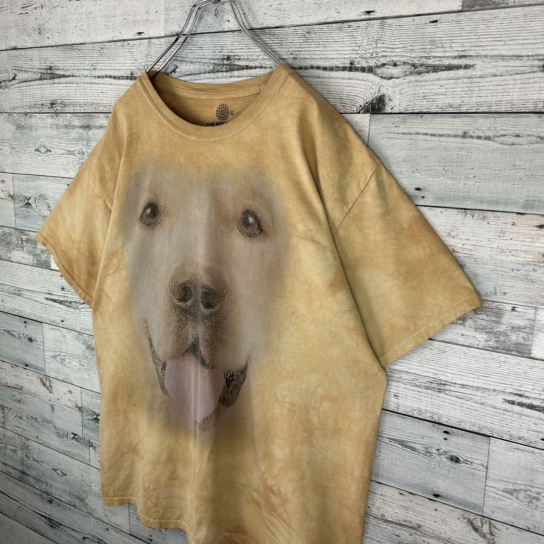 【希少】ザマウンテン リアルアニマルプリント 犬 半袖 Tシャツ