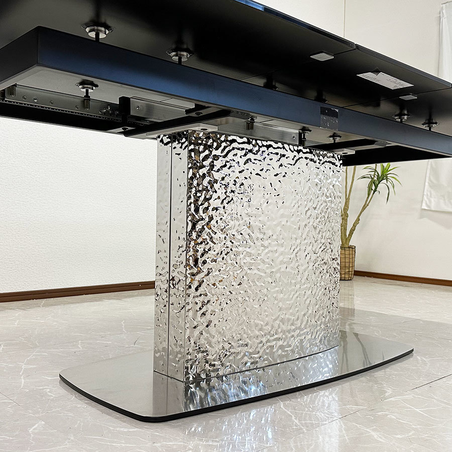 セラミック ダイニングテーブル 幅160cm～200cm 伸張式 伸縮 テーブル イタリア製セラミック テネシー GY 送料無料_画像4