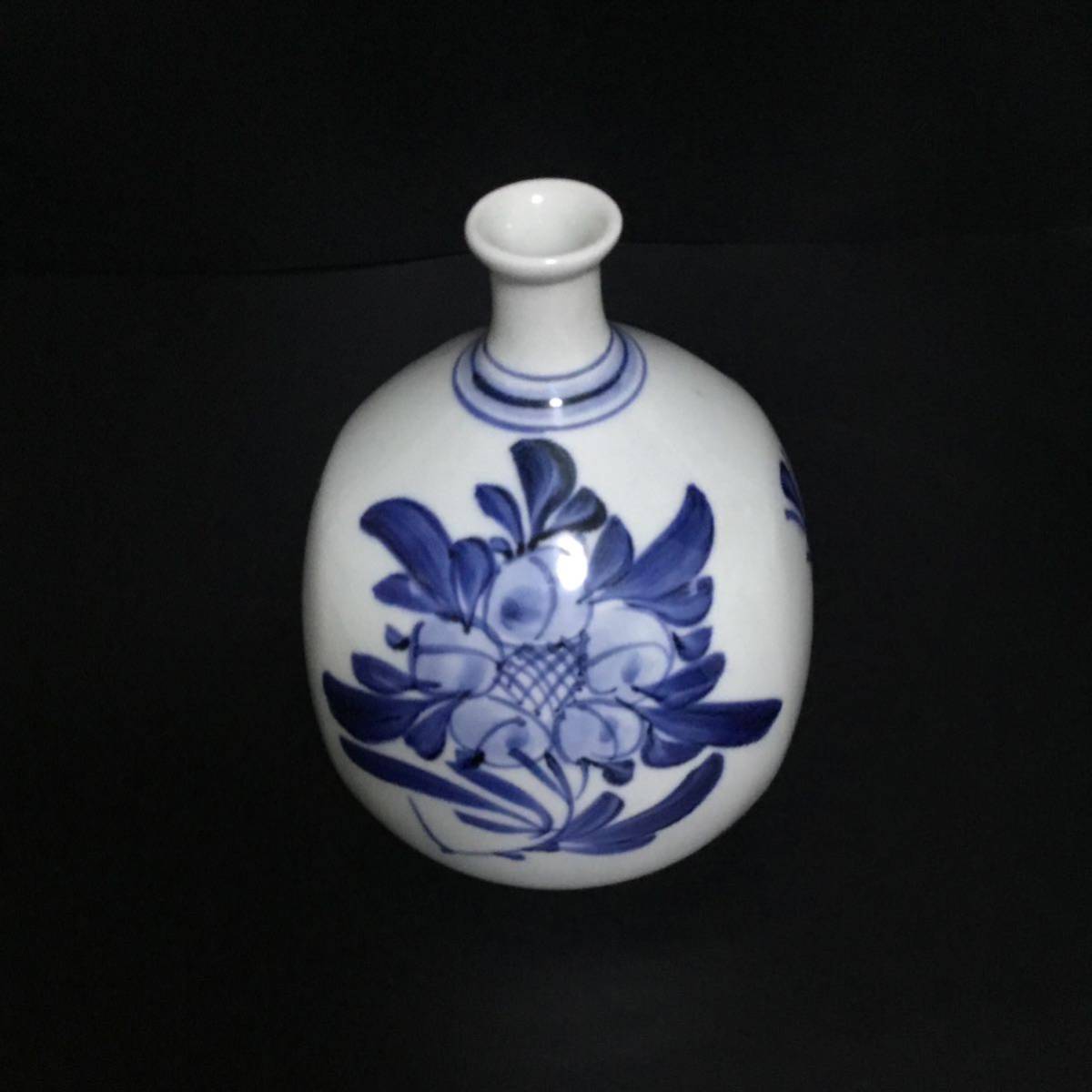 花瓶 青花 陶器 花入 花器 一輪挿し 壺 美術品 置物 飾レトロ 茶道具
