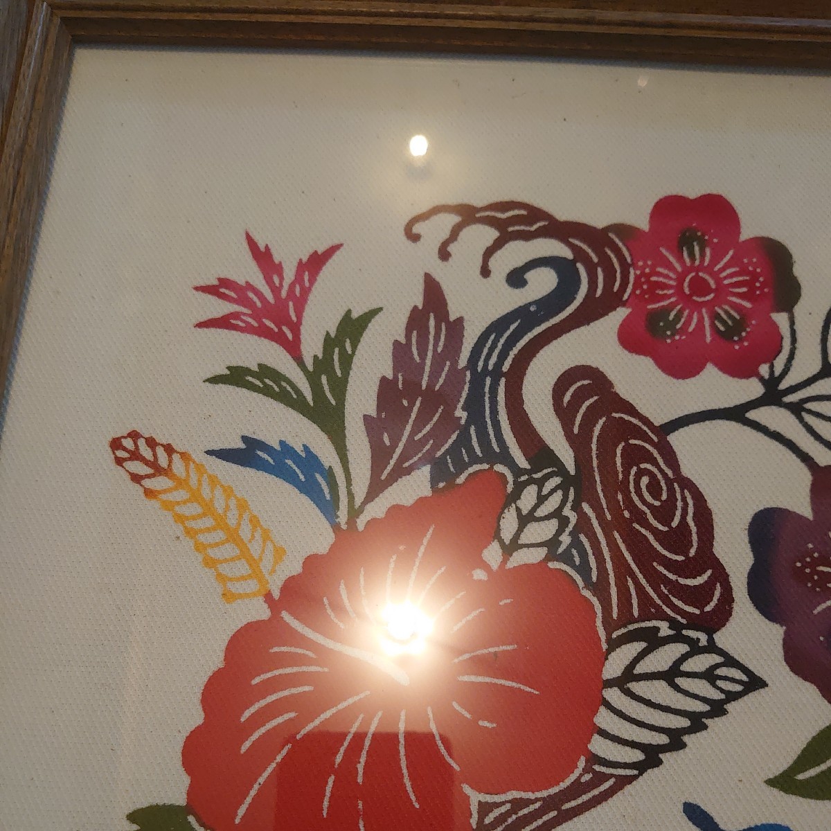 * rare goods rare Vintage . lamp . type . lamp book@. type rice field . atelier hibiscus picture frame entering Okinawa ornament *