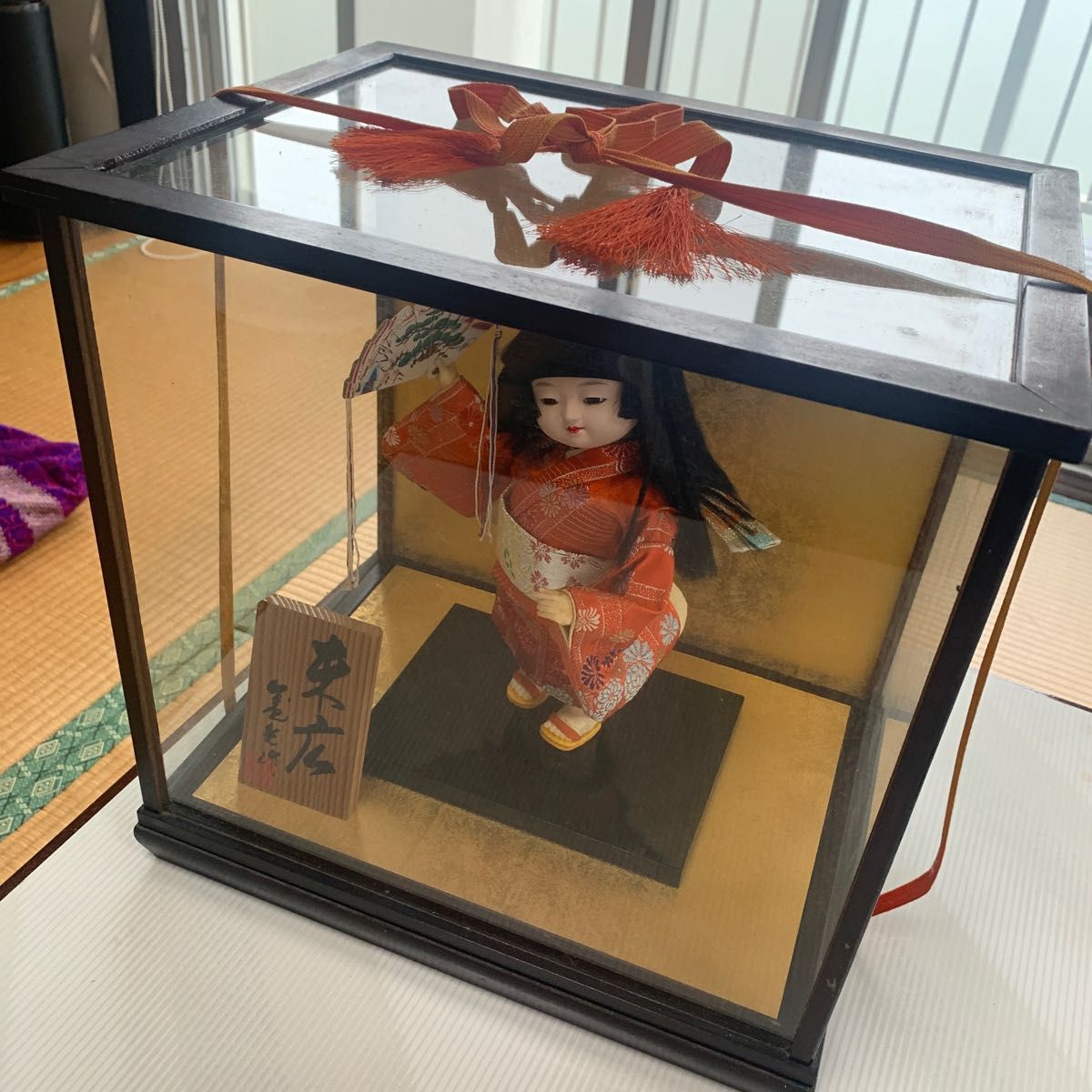 日本人形 市松人形 ガラスケース 昭和レトロ 置物