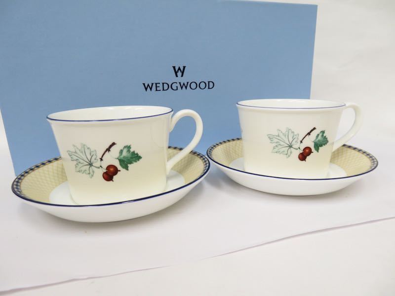 女性が喜ぶ♪ WEDGWOOD ウェッジウッド 2客セット 未使用 箱付き 果物