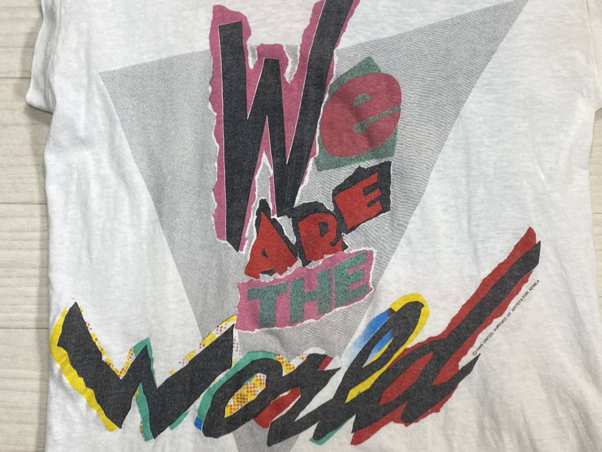 ウィ・アー・ザ・ワールド ノースリーブ Tシャツ / WE ARE THE WORLD USA FOR AFRICA sleeveless マイケルジャクソン ライオネルリッチー_画像2