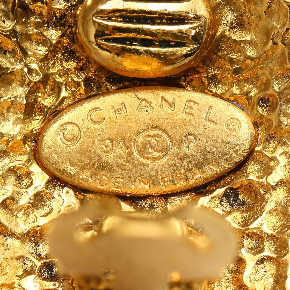 CHANEL ヴィンテージ ココマーク ゴールド ひし形 イヤリング 箱あり