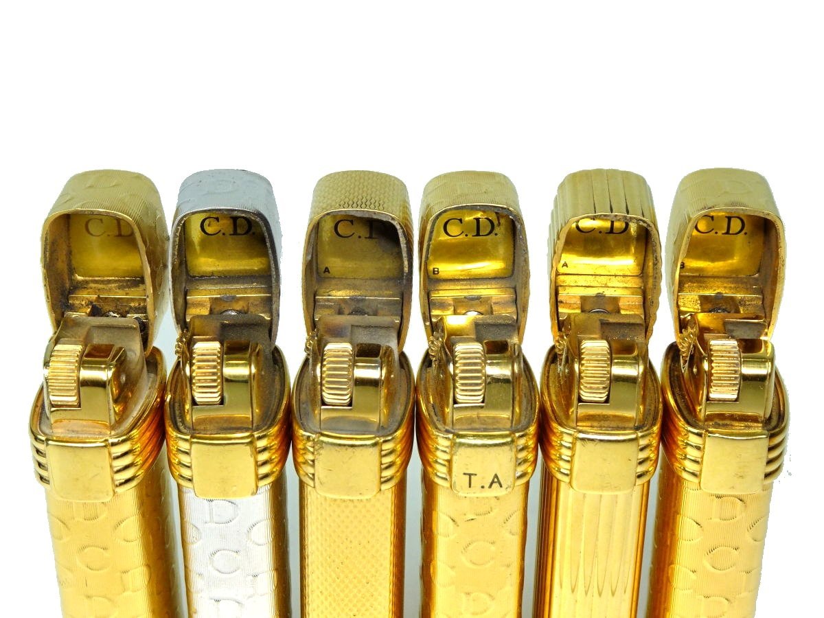 ☆A2660 ディオール ロゴ ローラー ガスライター 6点セット 着火品