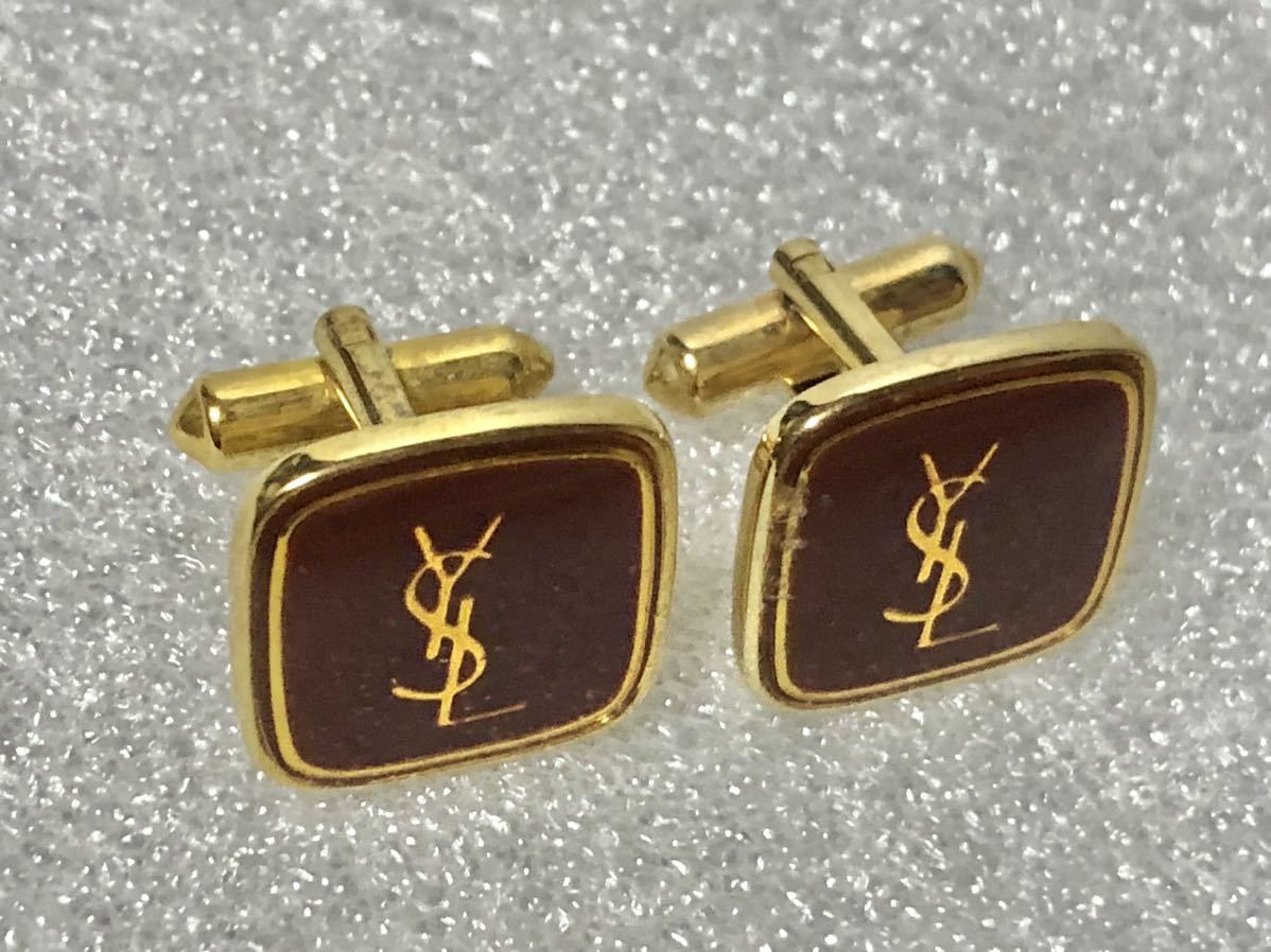 YVES SAINT LAURENT イヴサンローラン　カフス　ゴールド　YSL