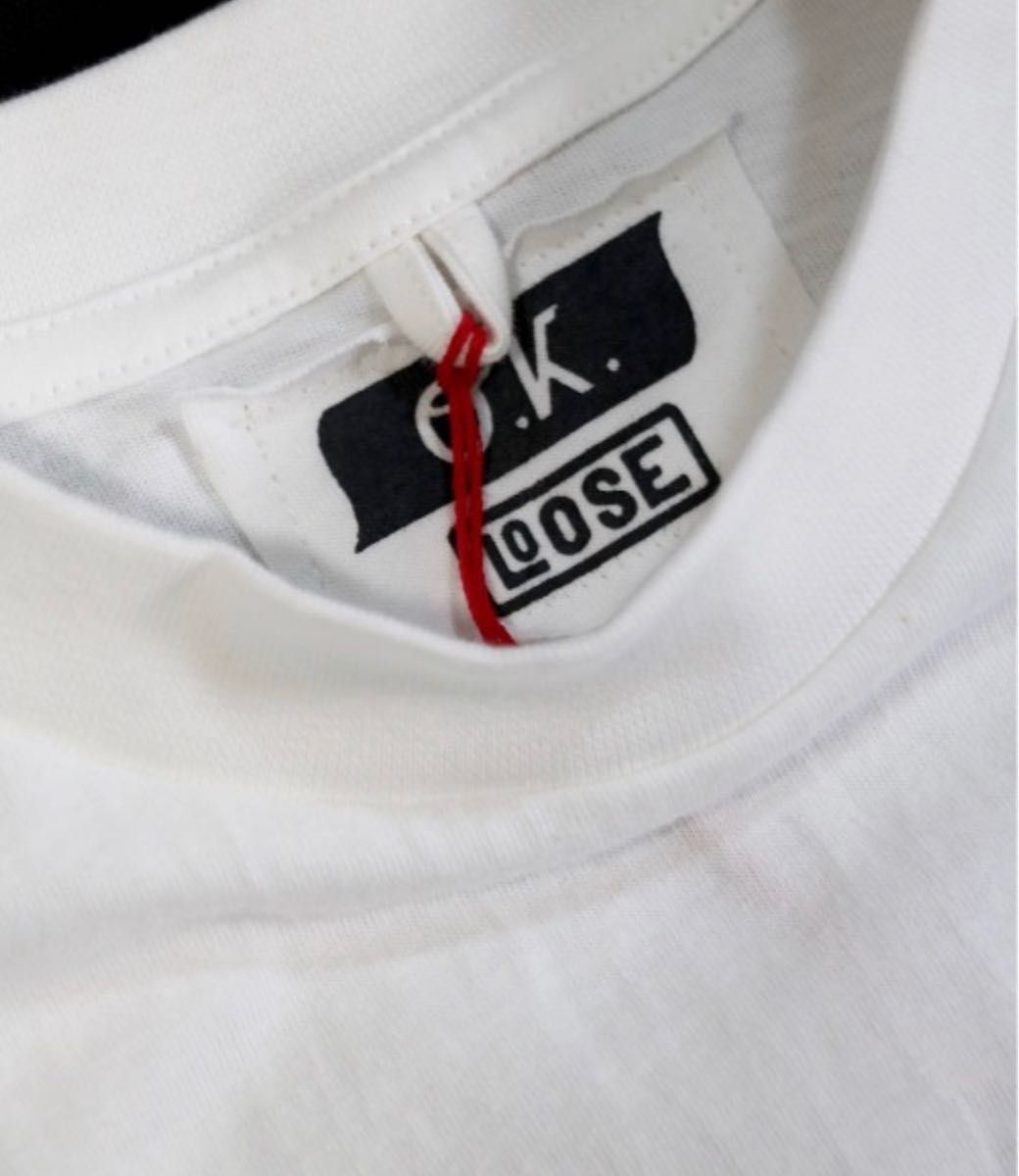 新品未使用 AJ1 BANKSY THROW バンクシー 刺繍 Tシャツ ルーズ LOOSE エアジョーダン1 Tee WHITE
