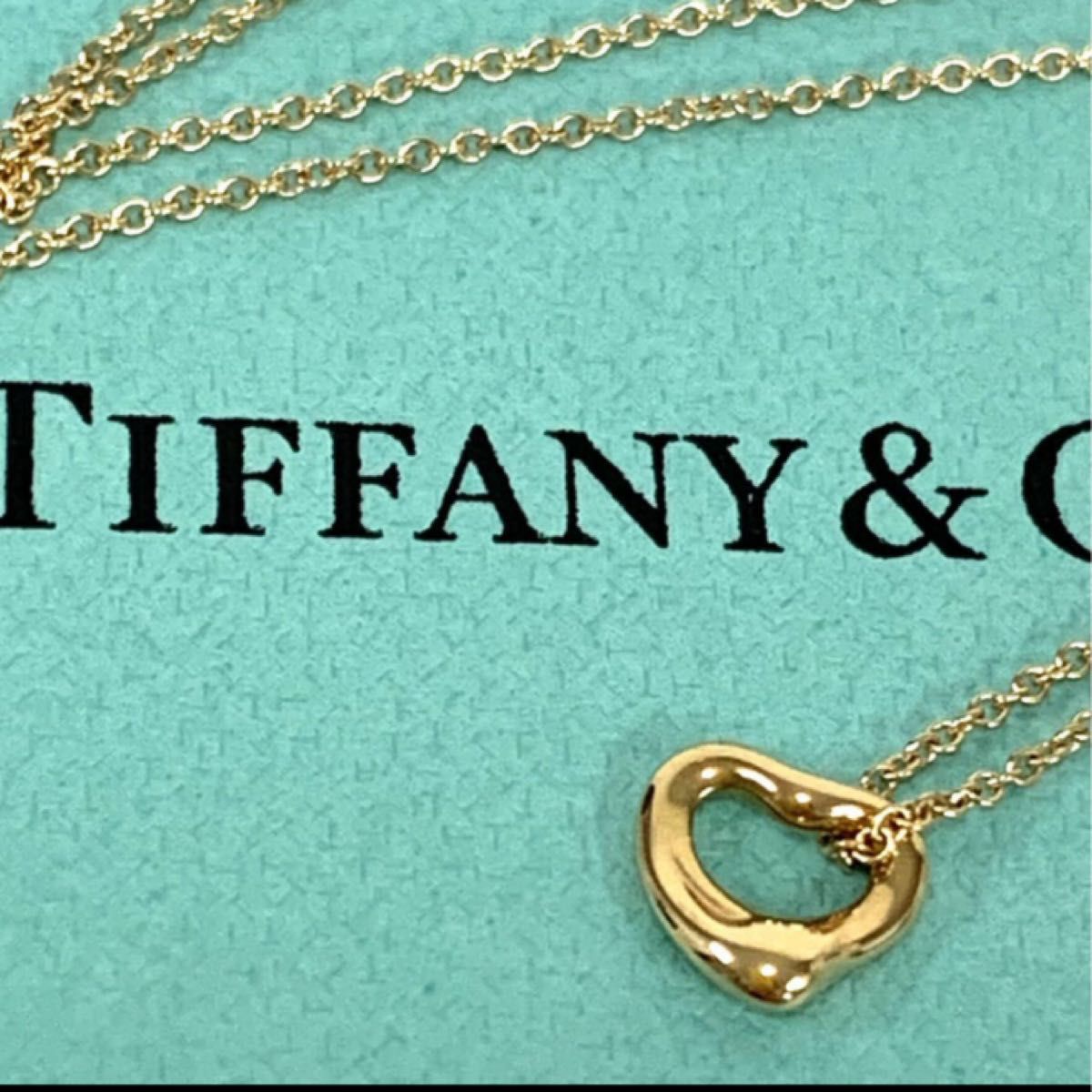 極美品 ティファニー TIFFANY&Co オープンハート ネックレス エルサ