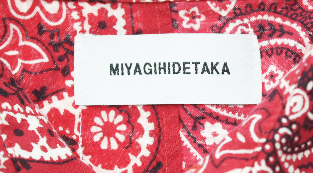 △ MIYAGIHIDETAKA ミヤギヒデタカ BANDANA SHIRT バンダナ 半袖シャツ