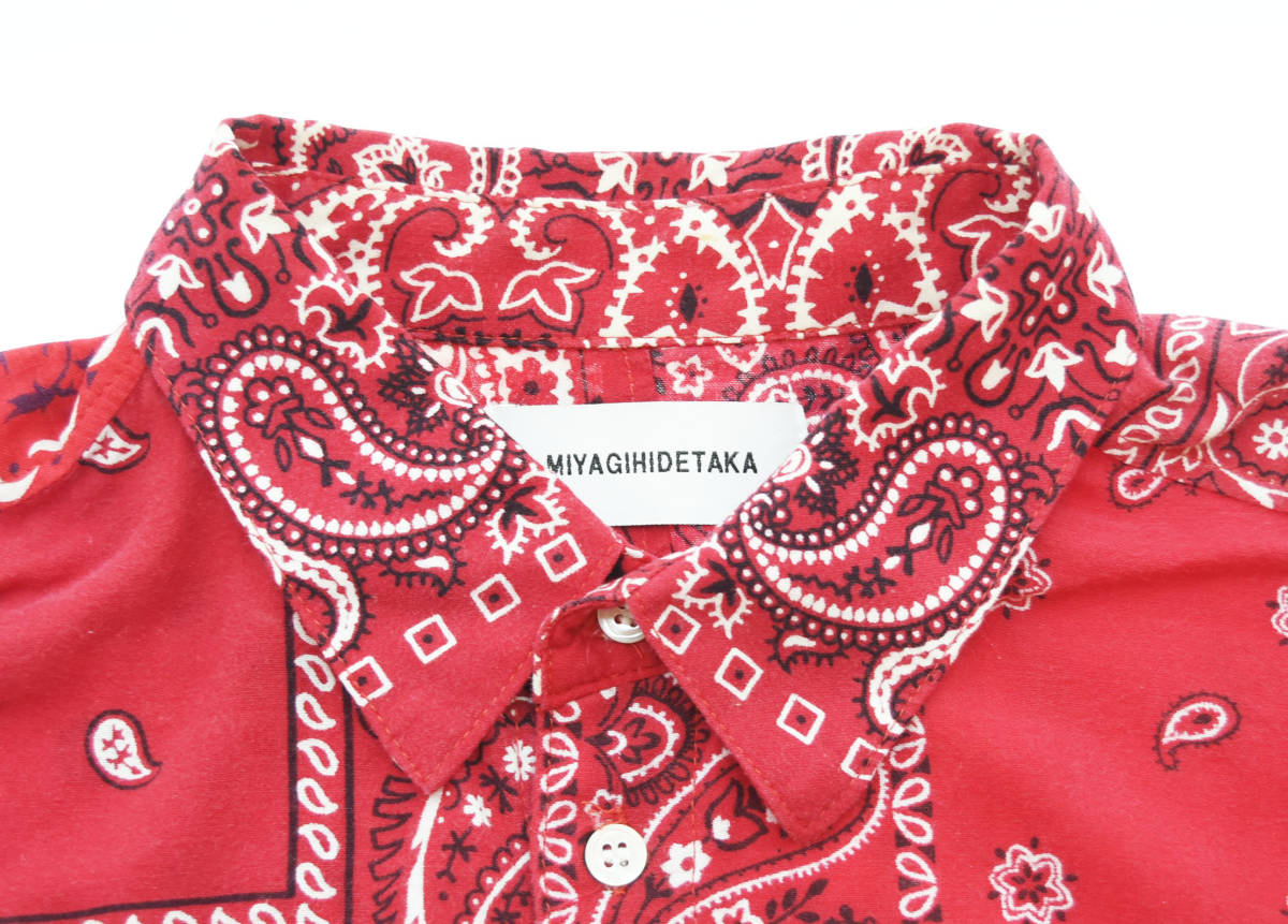 △ MIYAGIHIDETAKA ミヤギヒデタカ BANDANA SHIRT バンダナ 半袖シャツ