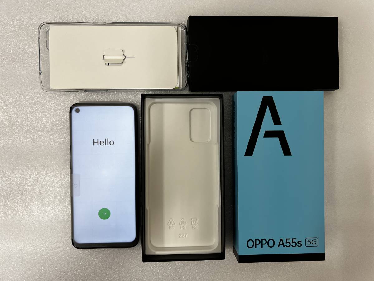 OPPO A55s 5G 64GB ブラック SIMロック解除済み 分割完済済み 未