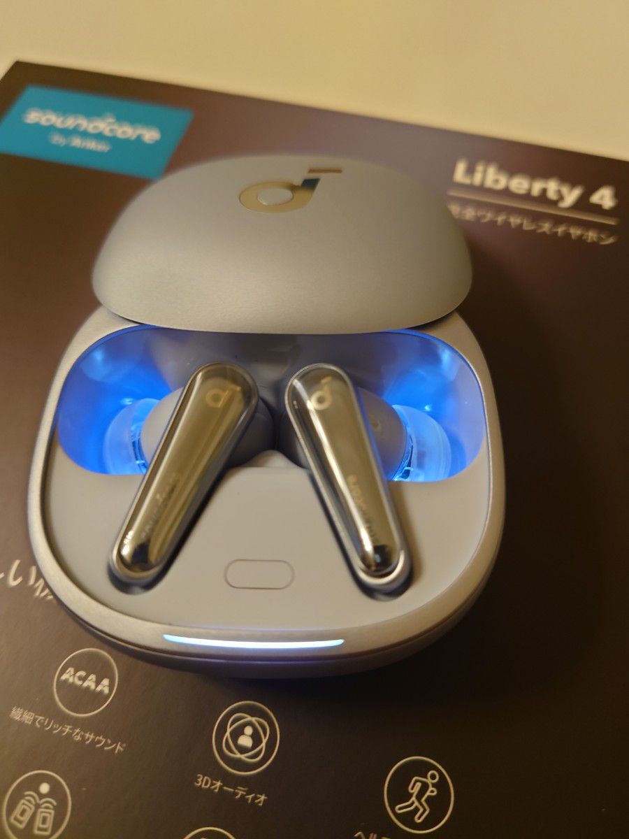 おまけ付】Anker Soundcore Liberty 4 スカイブルー-