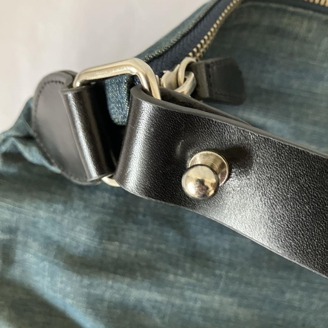 人気新品入荷 A.P.C デニム×レザー ショルダーバッグ APC アーペーセー