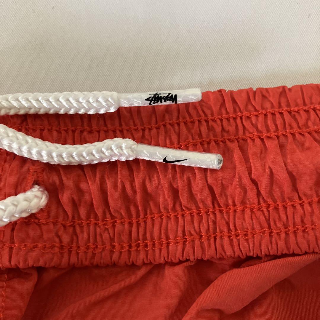 NIKE × stussy ナイロン ショートパンツ レッドL コラボ ショーツ
