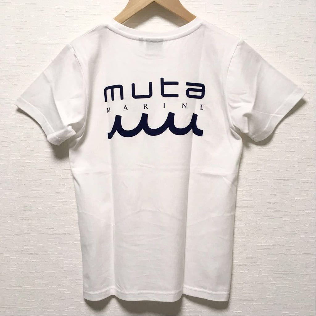 期間限定価格！送料無料 新品未使用品★muta MARINE★イベント 限定 ムータマリン ロゴ Tシャツ Uネック 白 キッズ 150cm レア 希少