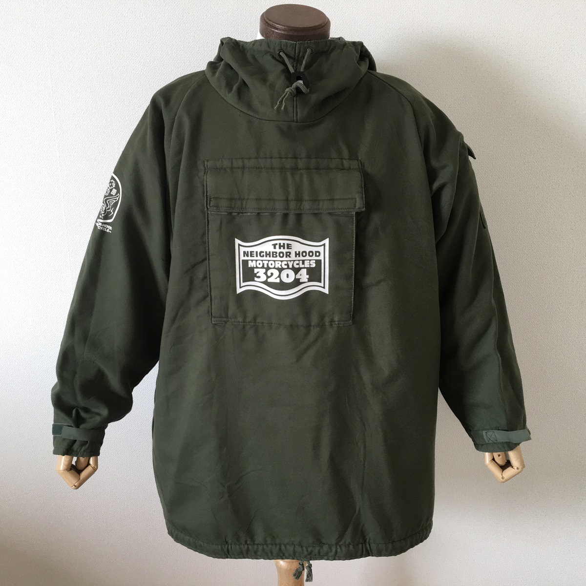 [ illusion. excellent article ]90s most the first period NEIGHBORHOOD smock Parker OLIVE M size Neighborhood Vintage shovel unused ( dead stock )