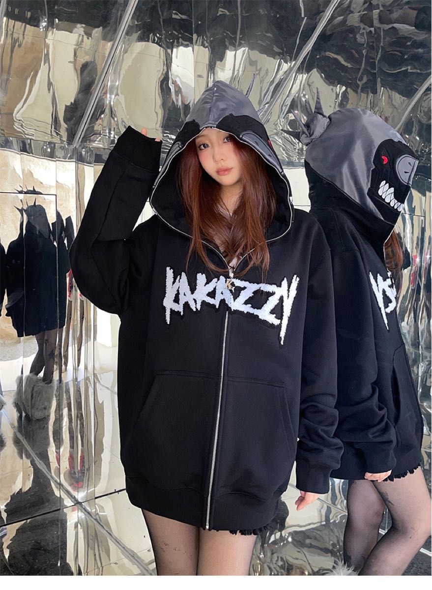 Kakazzy ブラック パーカー | dsmont.com