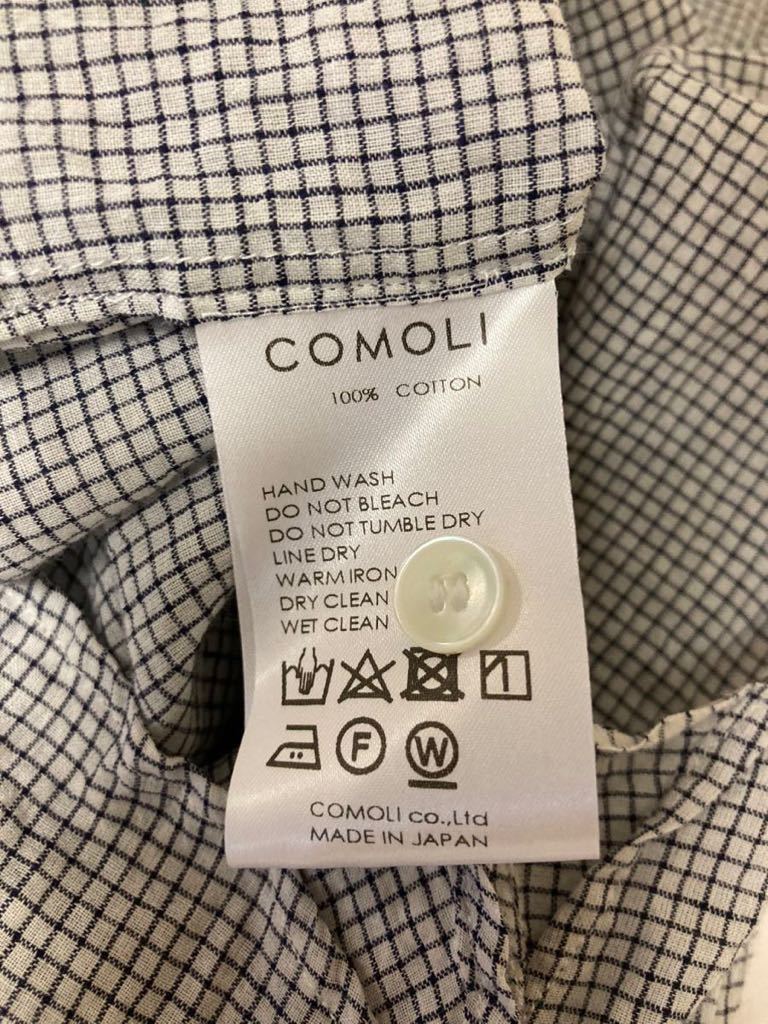 新品未使用 タグ付き COMOLI KHADIコットン プルオーバーシャツ size2