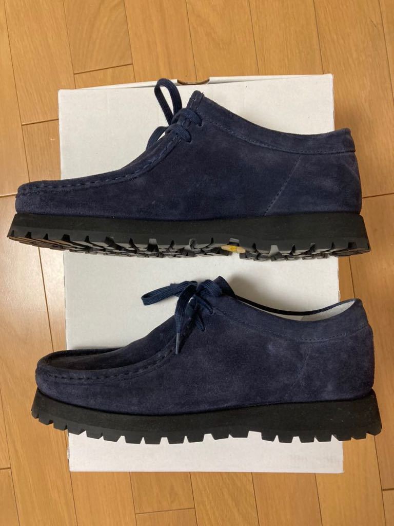 極美品 箱付き SABOR. MOC NAVY 40 SUEDE イタリア製 ウォータープルーフ ビブラムソール モカシン nonnative スエード チャッカ_画像6