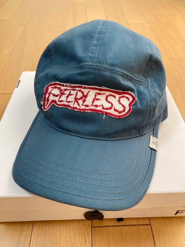 美品 初売り限定 visvim CAMP CAP（PEERLESS）BLUE ロゴワッペン付きキャンプキャップ ビズビム ICT_画像1