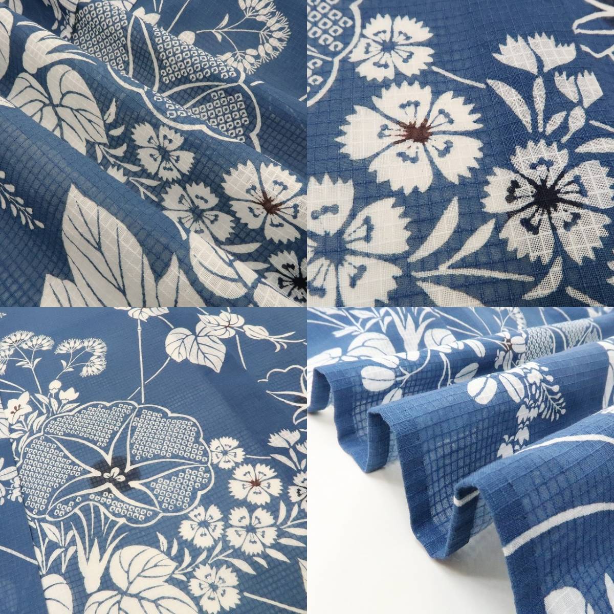 ゆめsaku2 専用出品 新品 竺仙 綿紅梅 朝顔 夏着物“浴衣と着物で ゆめsaku2 専用出品 新品 竺仙 綿紅梅 朝顔 夏着物“浴衣と着物で