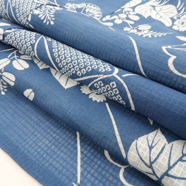 ゆめsaku2 専用出品 新品 竺仙 綿紅梅 朝顔 夏着物“浴衣と着物で ゆめsaku2 専用出品 新品 竺仙 綿紅梅 朝顔 夏着物“浴衣と着物で