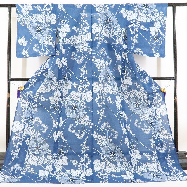 ゆめsaku2 専用出品 新品 竺仙 綿紅梅 朝顔 夏着物“浴衣と着物で ゆめsaku2 専用出品 新品 竺仙 綿紅梅 朝顔 夏着物“浴衣と着物で