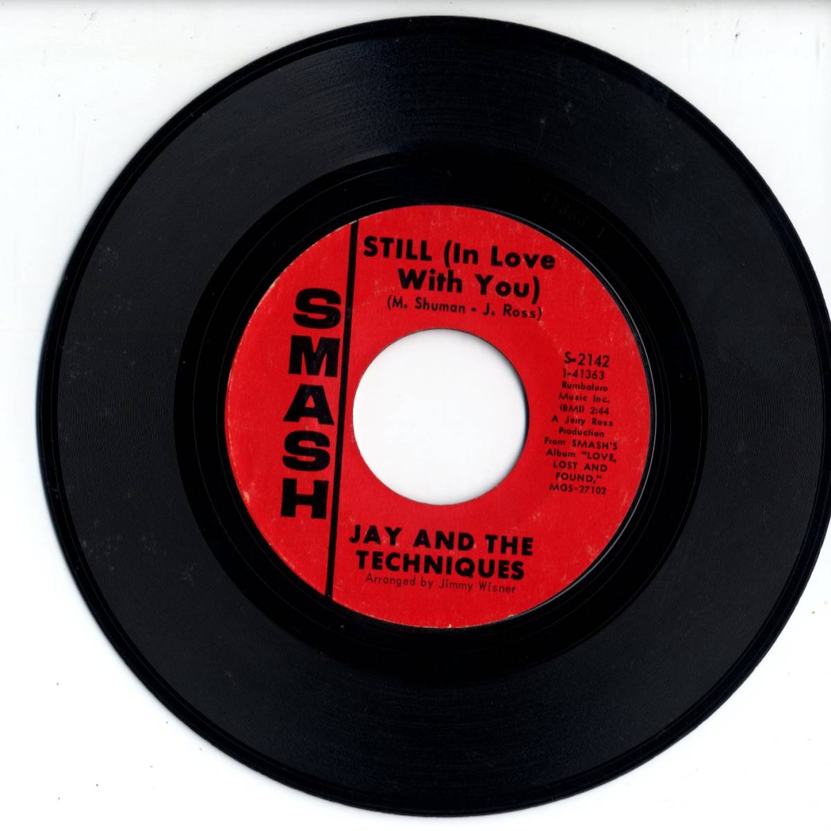 Jay And The Techniques 「Strawberry Shortcake/ Still (In Love With You)」米国SMASH盤EPレコード _画像2