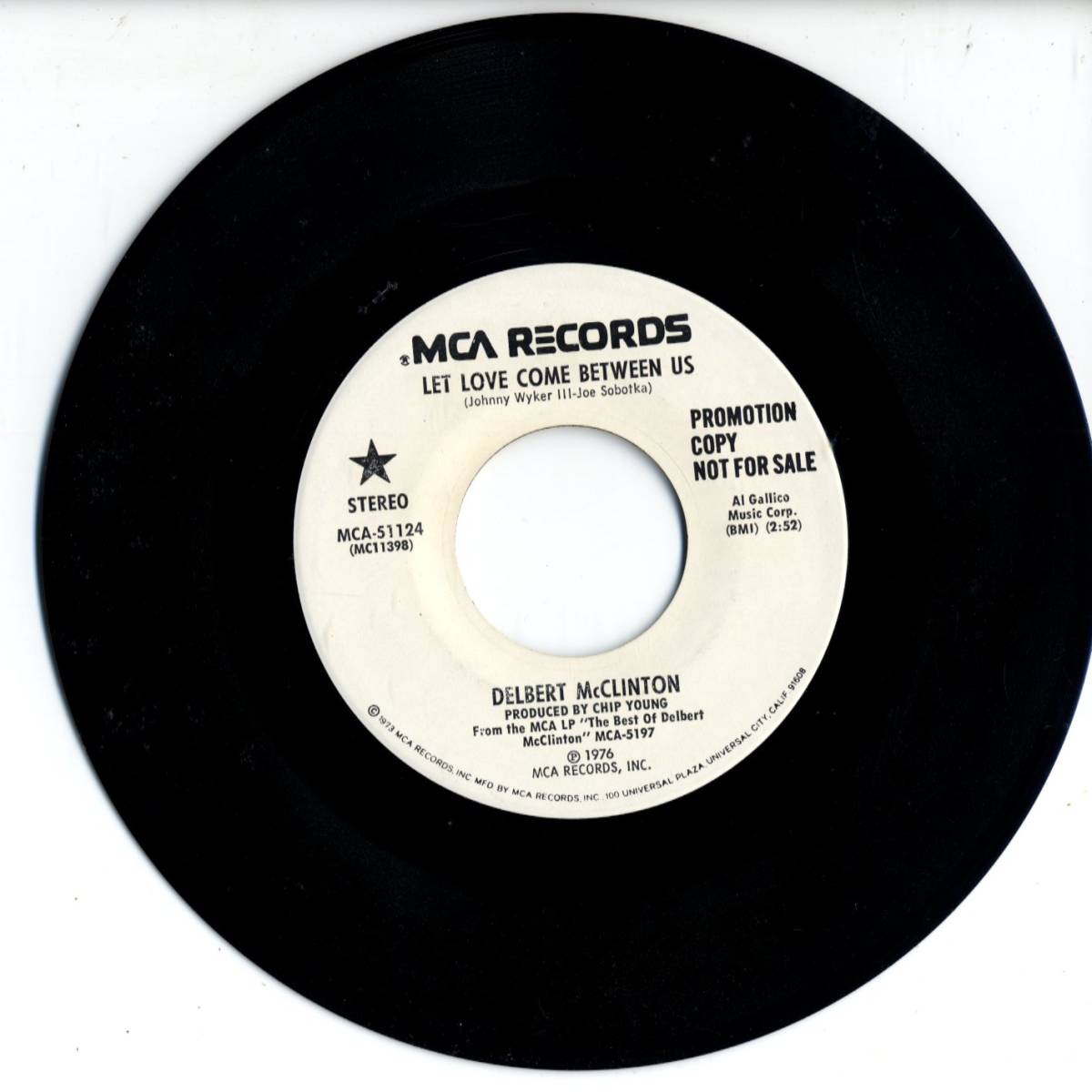 Delbert McClinton 「Let Love Comes Between Us」　米国MCA盤プロモ用EPレコード_画像2