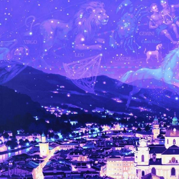真作】【WISH】笹倉鉄平「スターアトラス北星図」シルク 真作】【WISH】笹倉鉄平「スターアトラス北星図」シルク