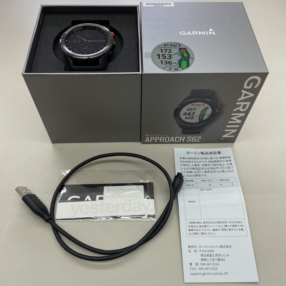 GARMIN Approach ガーミン アプローチ ゴルフナビ S62 美品!日本正規