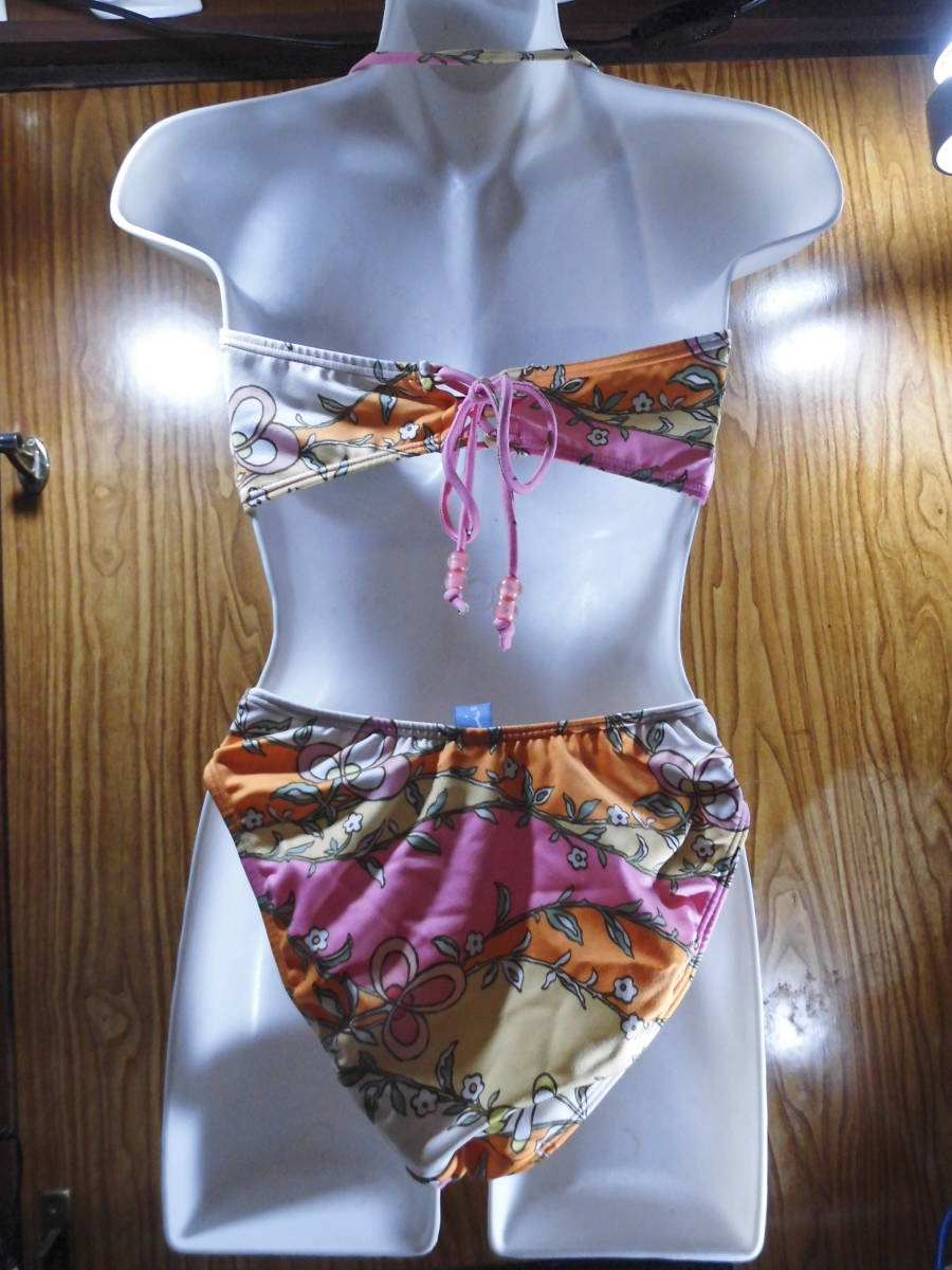 ⑥ai three love former times high leg is ikatto small flower. pattern . pretty skirt attaching tube top bikini domestic. 9M removed possible cup go in long-term keeping goods 