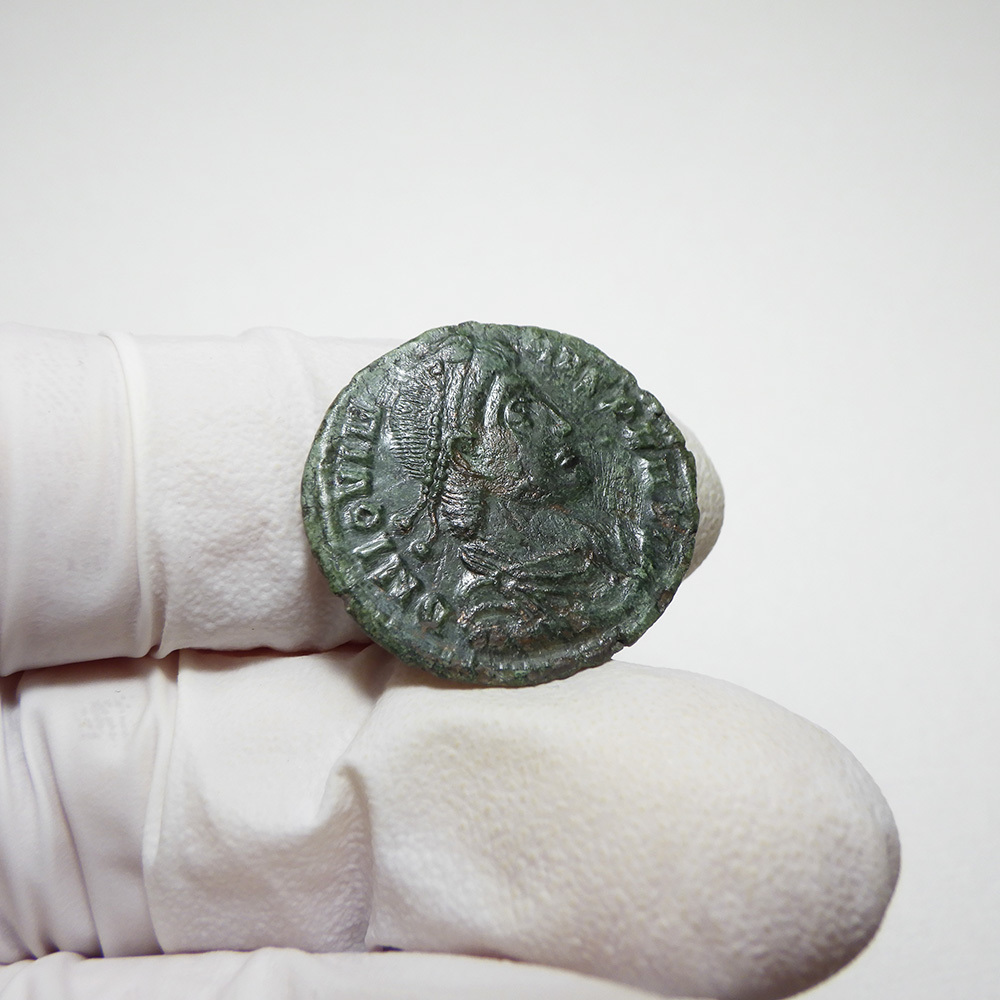 【古代ローマコイン】Jovian（ヨウィアヌス）クリーニング済 ブロンズコイン 銅貨 フォリス(h2Q9ZpmFCD)_画像5