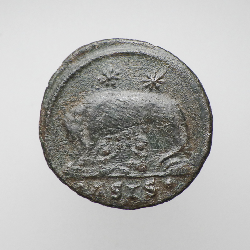 【古代ローマコイン】VRBS ROMA（ローマ市記念）クリーニング済 ブロンズコイン 銅貨 フォリス(wZjeeNK7Ke)_画像2