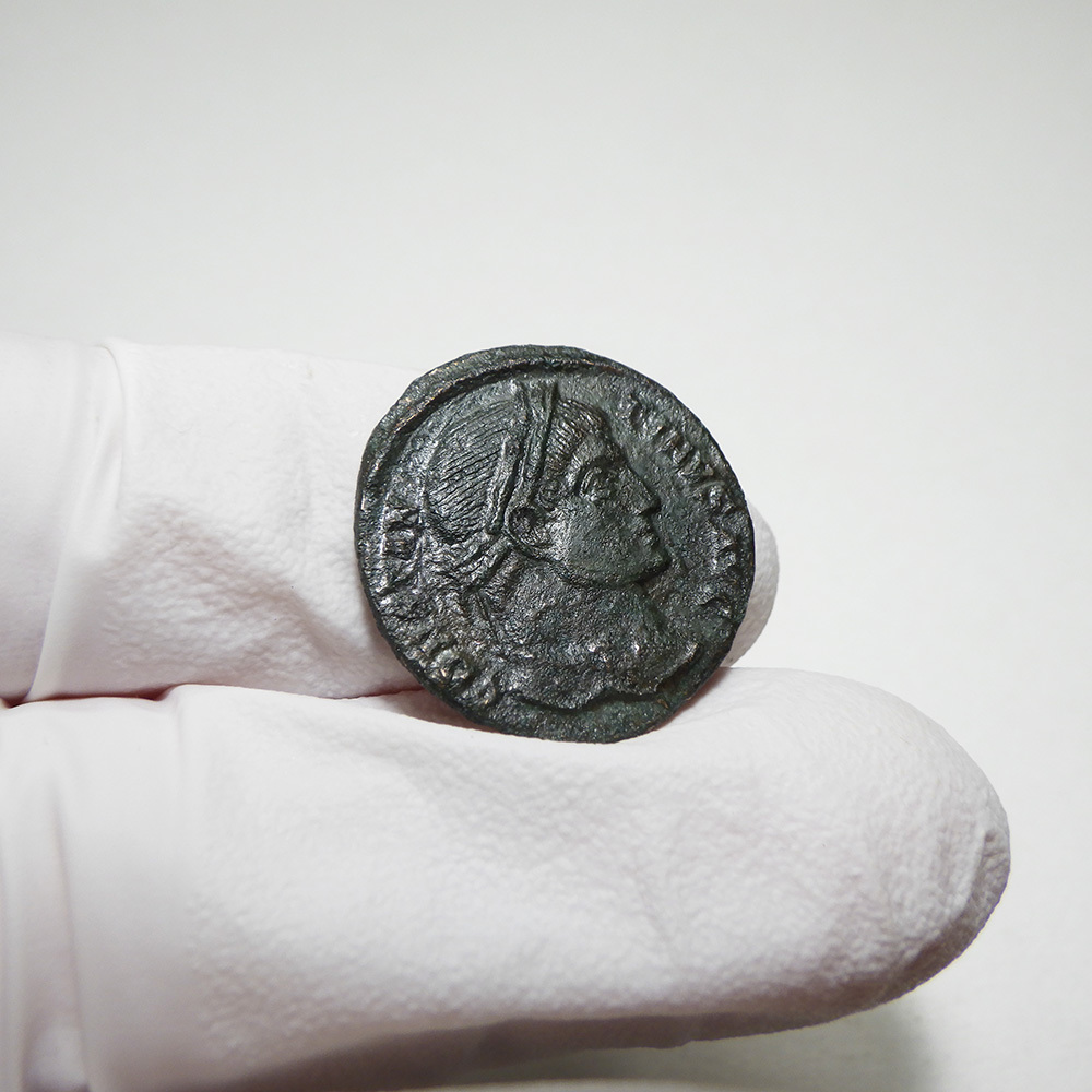 【古代ローマコイン】Constantine I（コンスタンティヌス1世）クリーニング済 ブロンズコイン 銅貨 フォリス(kR4frEAV9g)_画像5