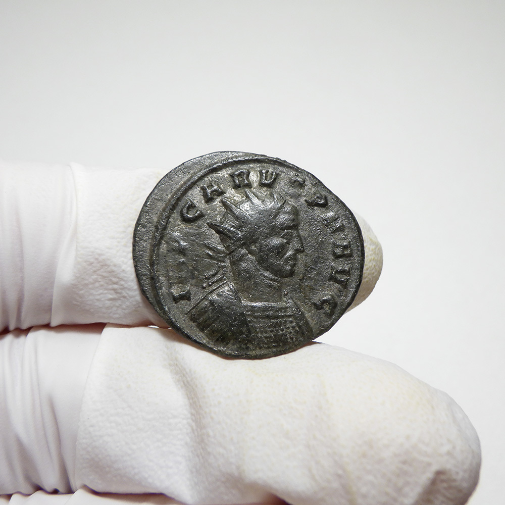 【古代ローマコイン】Carus（カルス）クリーニング済 ブロンズコイン 銅貨 アントニニアヌス(uQJ2Y3U4pu)_画像3