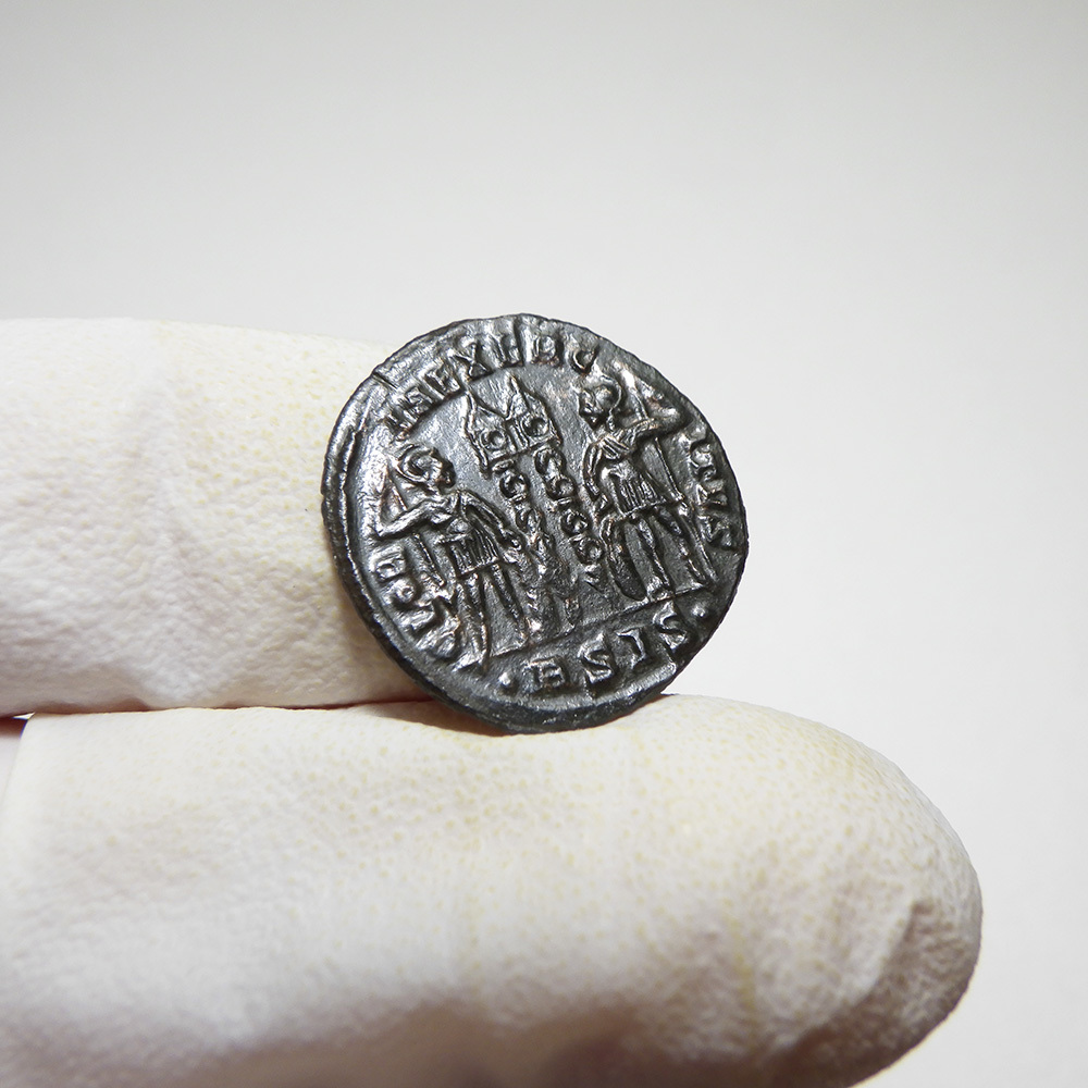 【古代ローマコイン】Constantine I（コンスタンティヌス1世）クリーニング済 ブロンズコイン 銅貨フォリス(dzns3Di2Mp)_画像8
