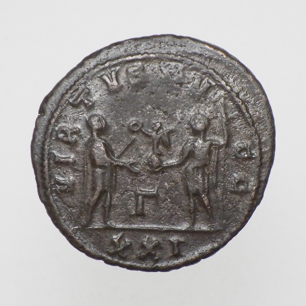 【古代ローマコイン】Carinus（カリヌス）クリーニング済 ブロンズコイン 銅貨 アントニニアヌス(Pf3A2XYxWe)_画像2