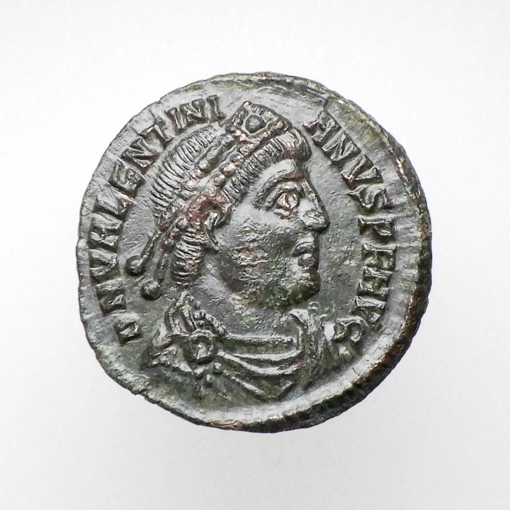 【古代ローマコイン】Valentinian I（ウァレンティニアヌス1世）クリーニング済 ブロンズコイン 銅貨 フォリス(w8dPS6cAPH)_画像1